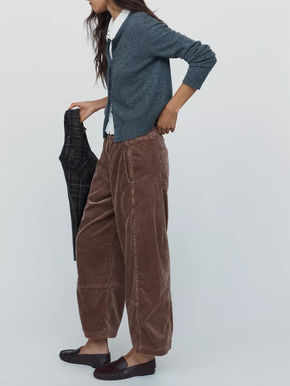 Anthropologie Pilcro Women’s Chestnut Brown Corduroy Barrel Leg Pants Izzie